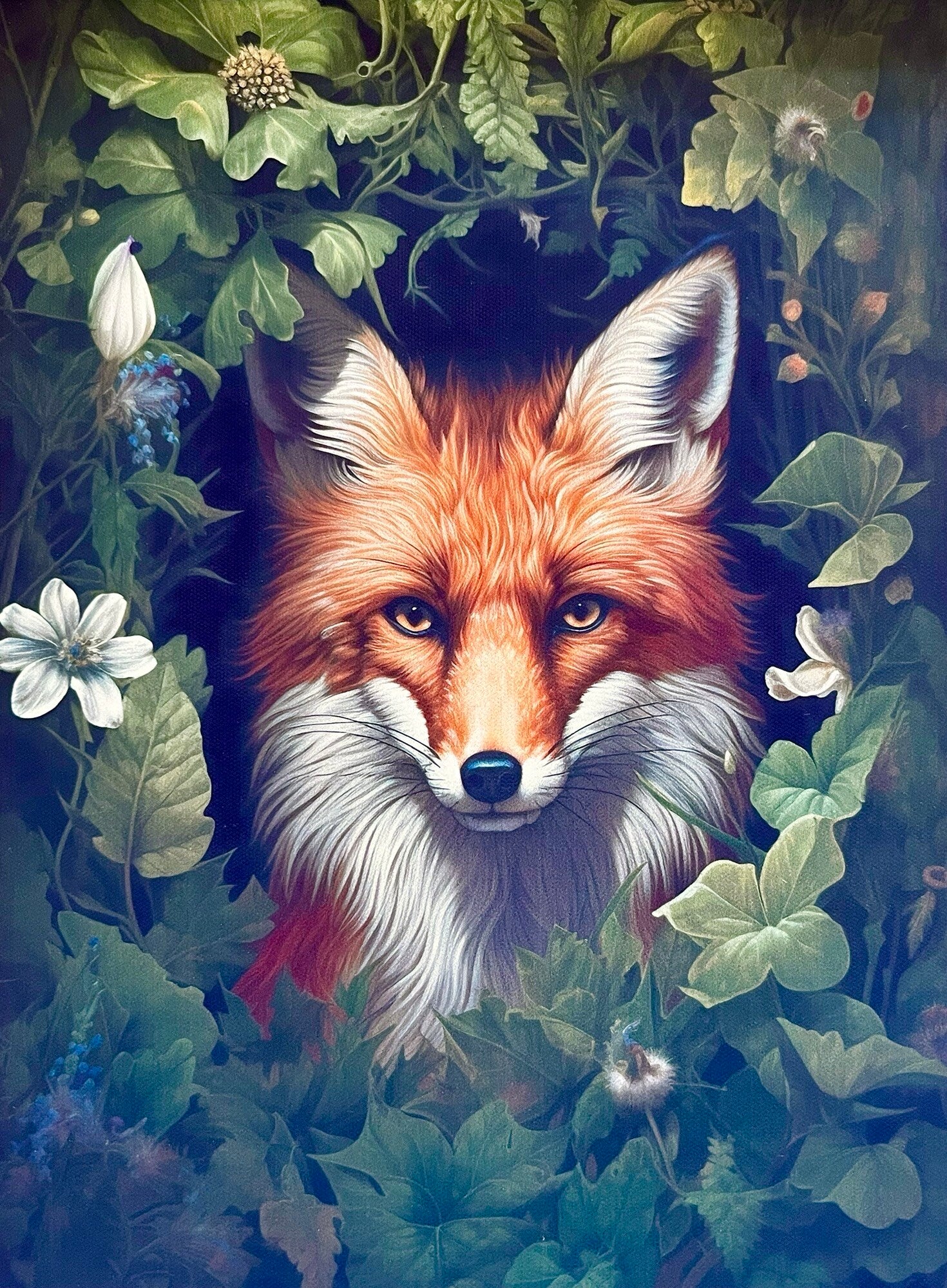 Flot lærredsplakat med ræv