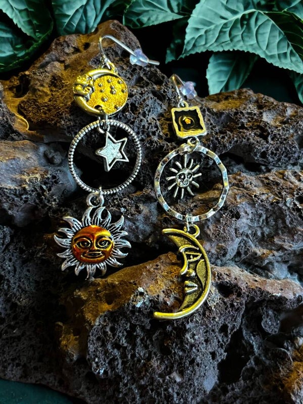 Ørehængere med stjerne og måne