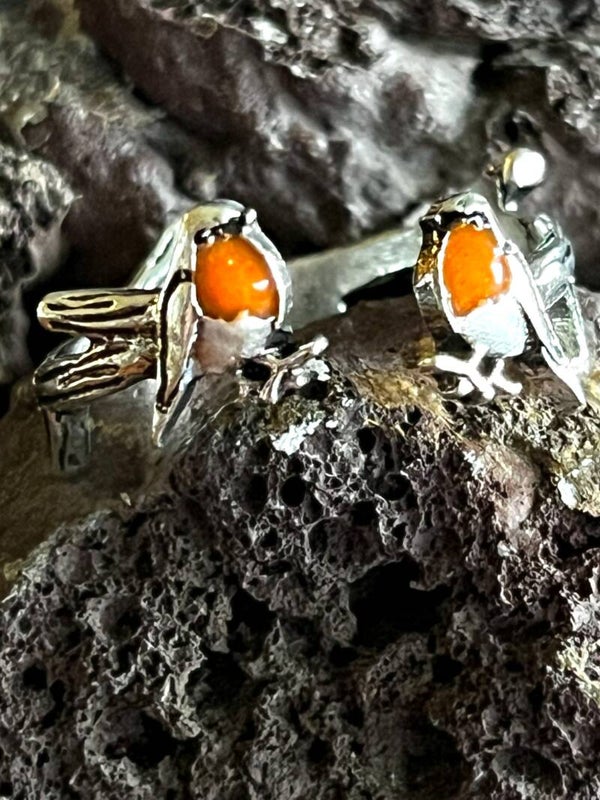 Sød lille ring med 2 fugle