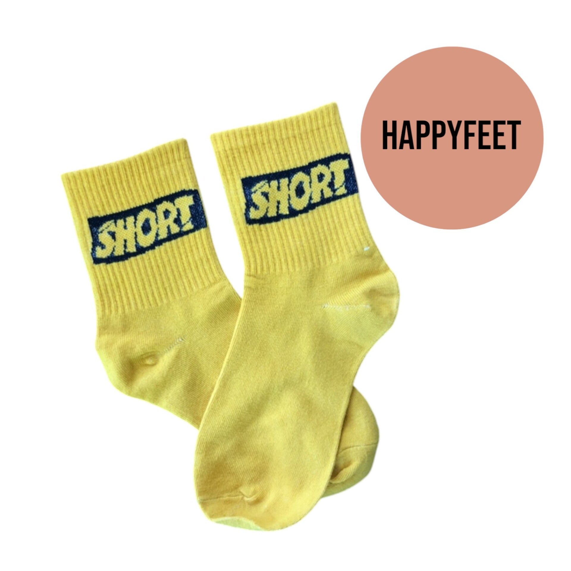 Strømper med tekst "Short"