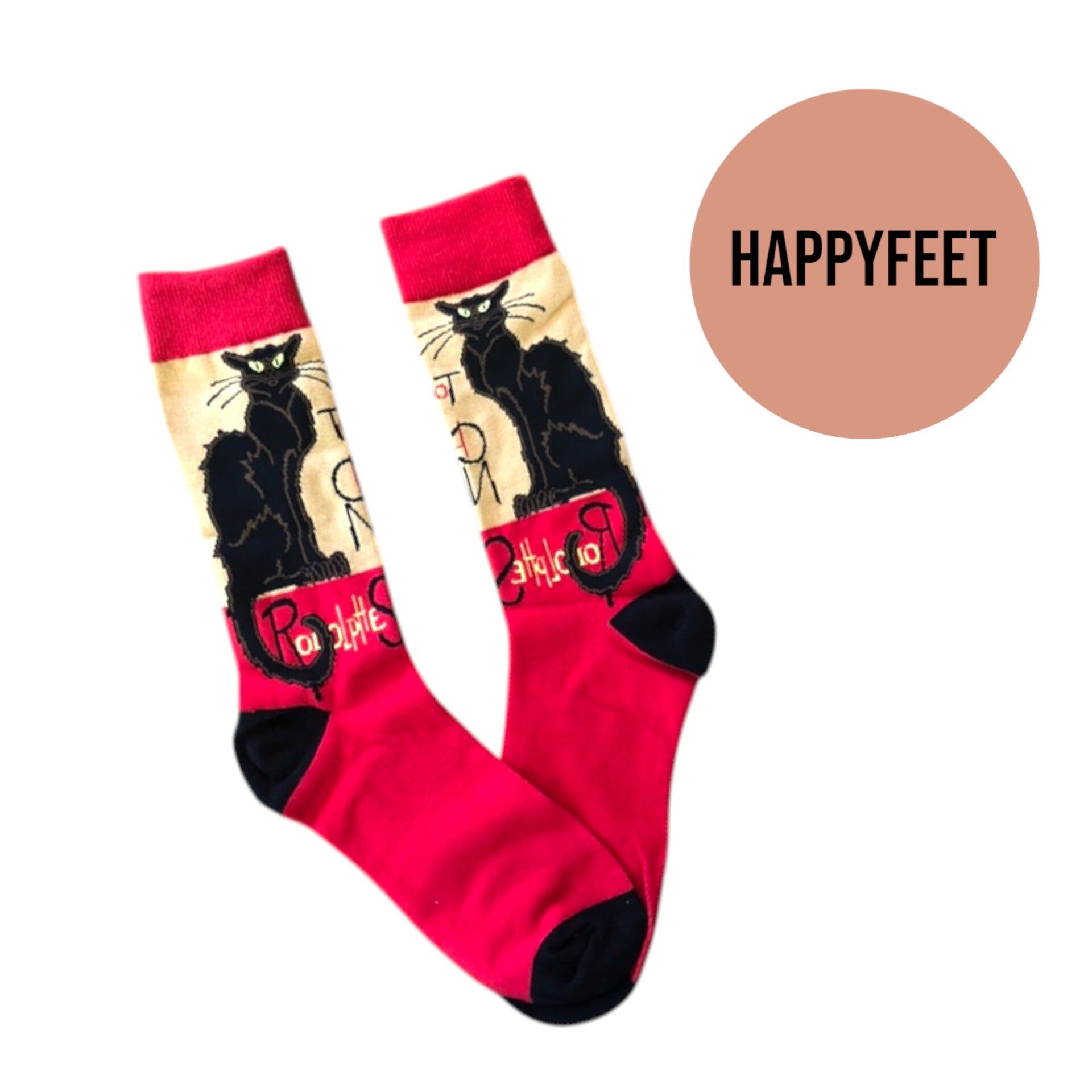 Strømper med Le Chat Noir