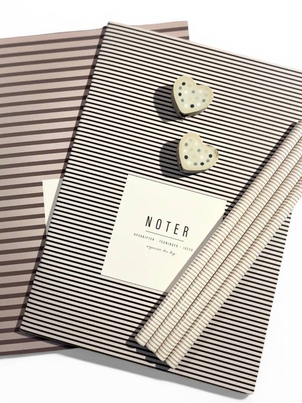 2 notesbøger og blyanter