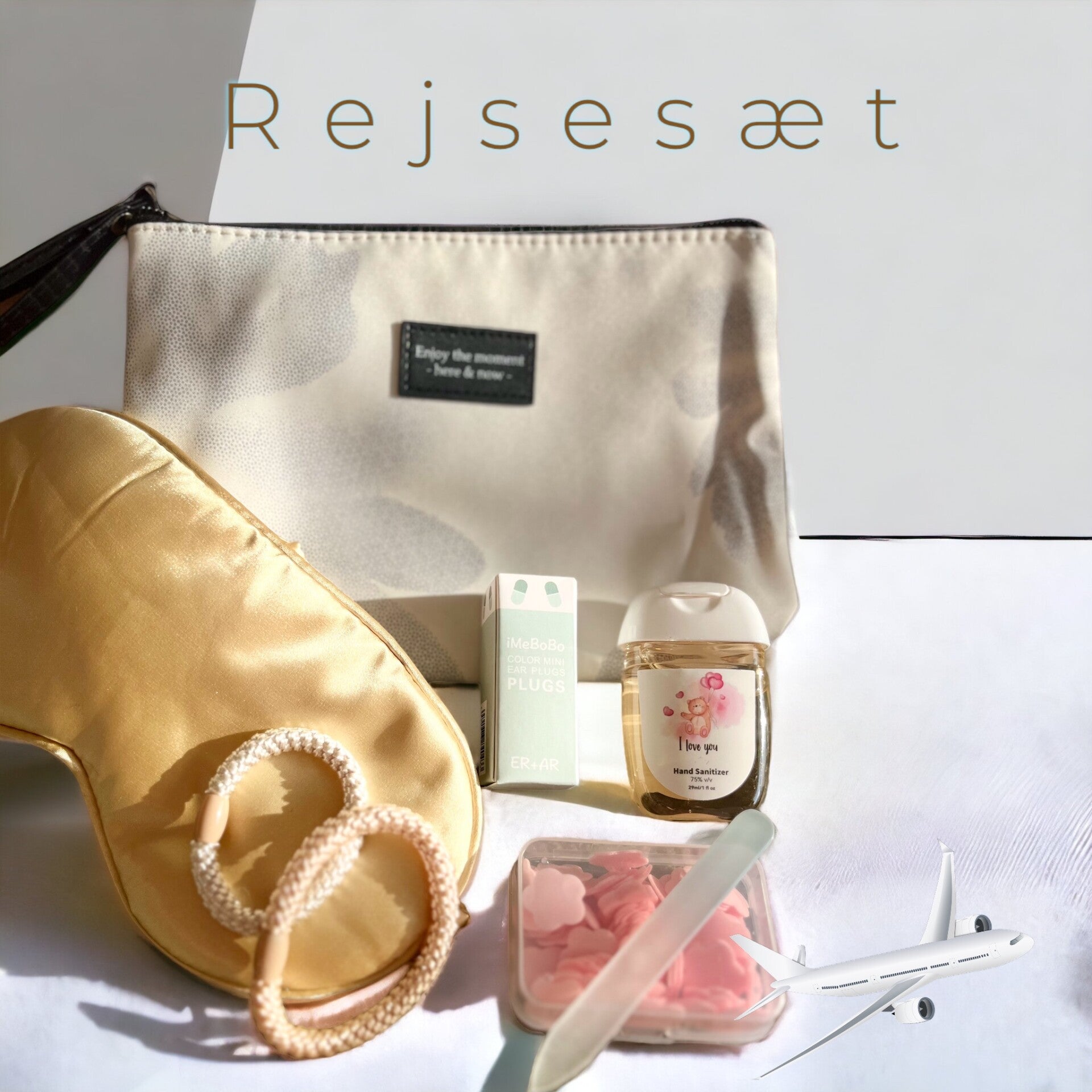 Rejsesæt - 7 dele - Hvid