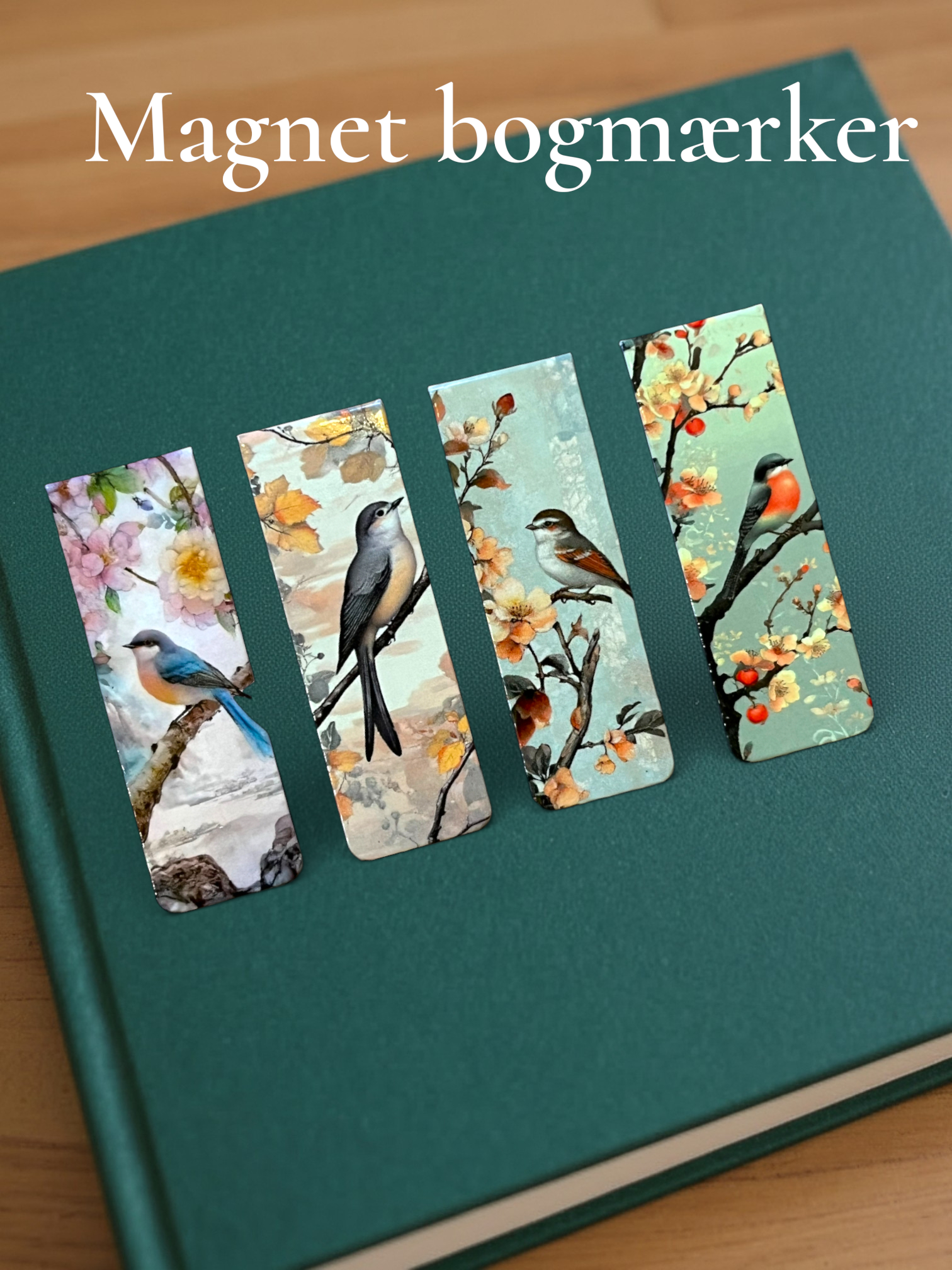 Magnet bogmærker - fugle 2 stk