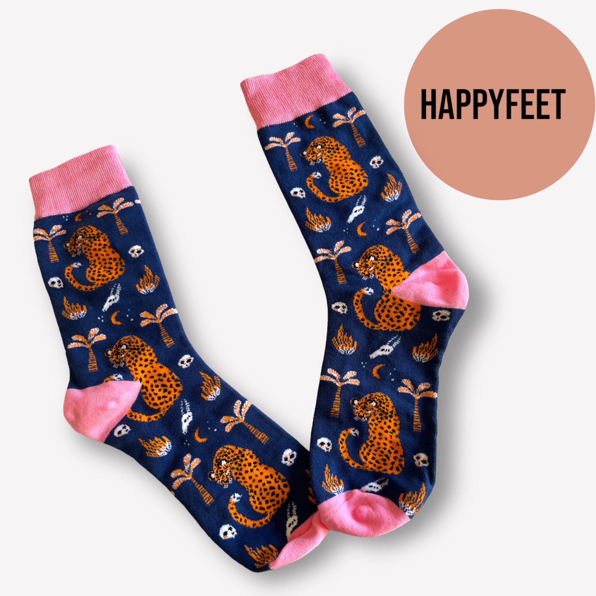 Strømper med leopard