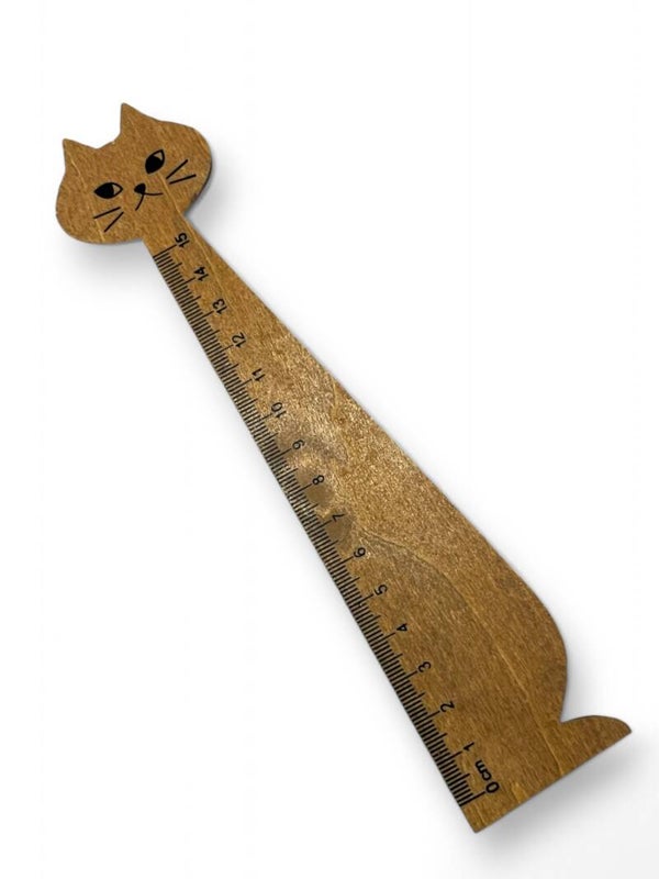 Træ katte lineal