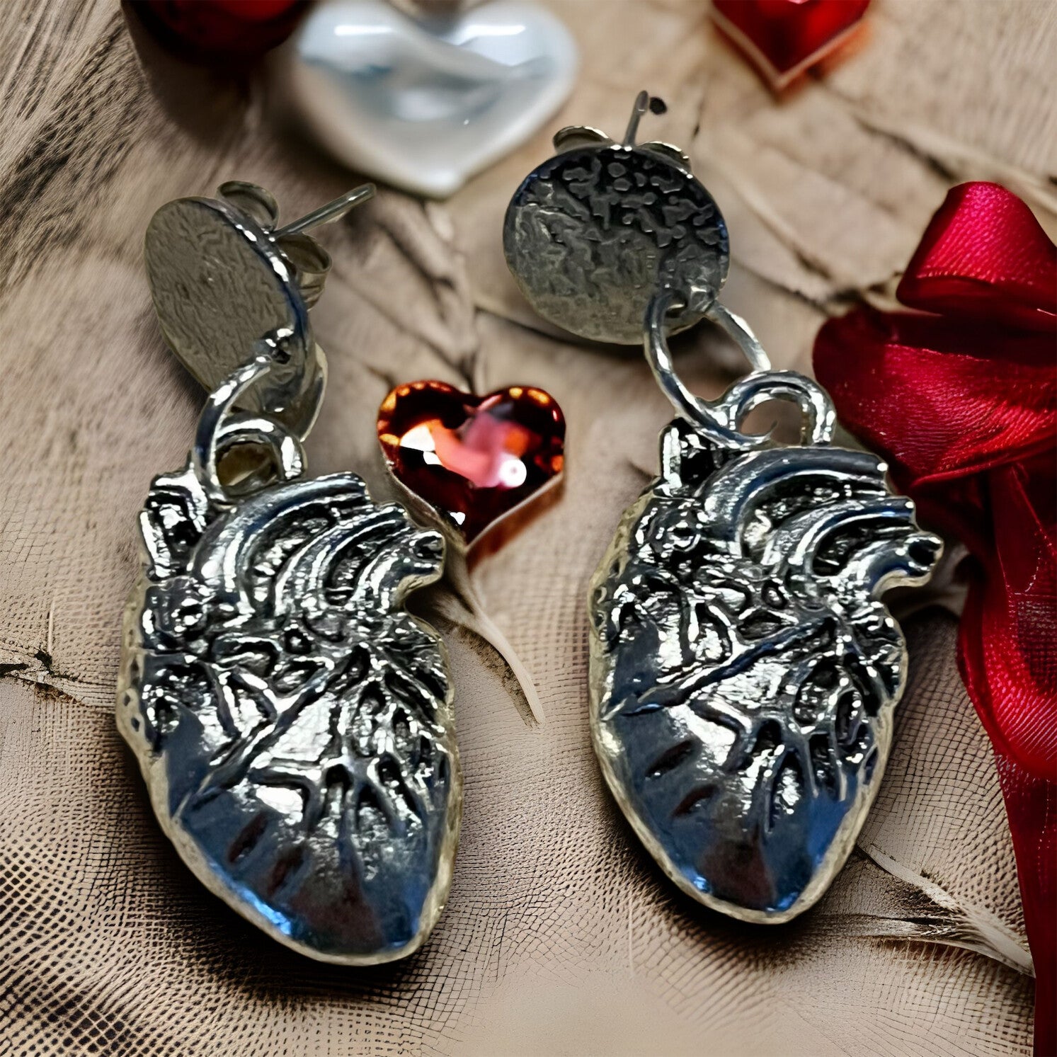 Frida Inspirerede hjerte ørehængere