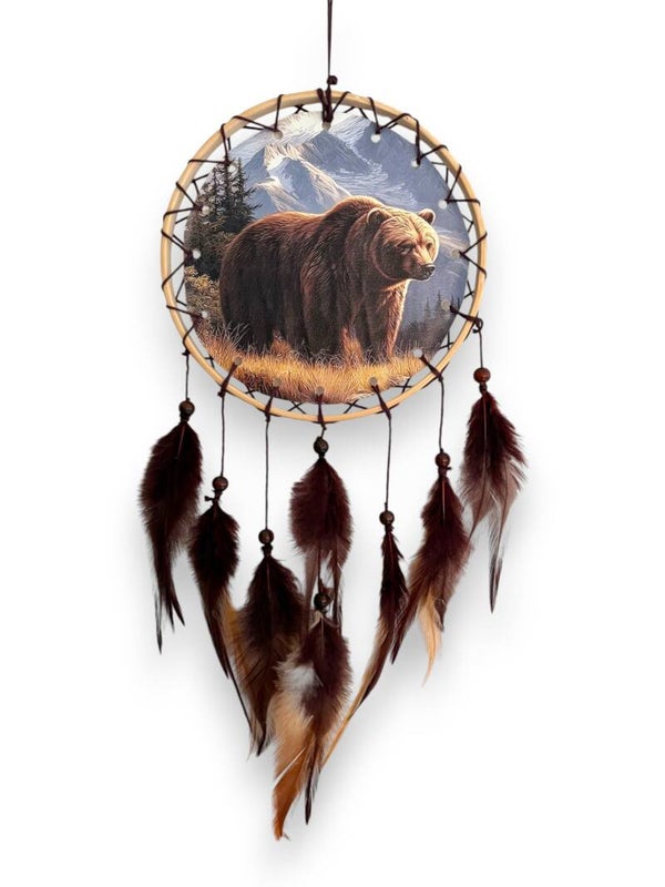 Mandala drømmefanger med bjørn