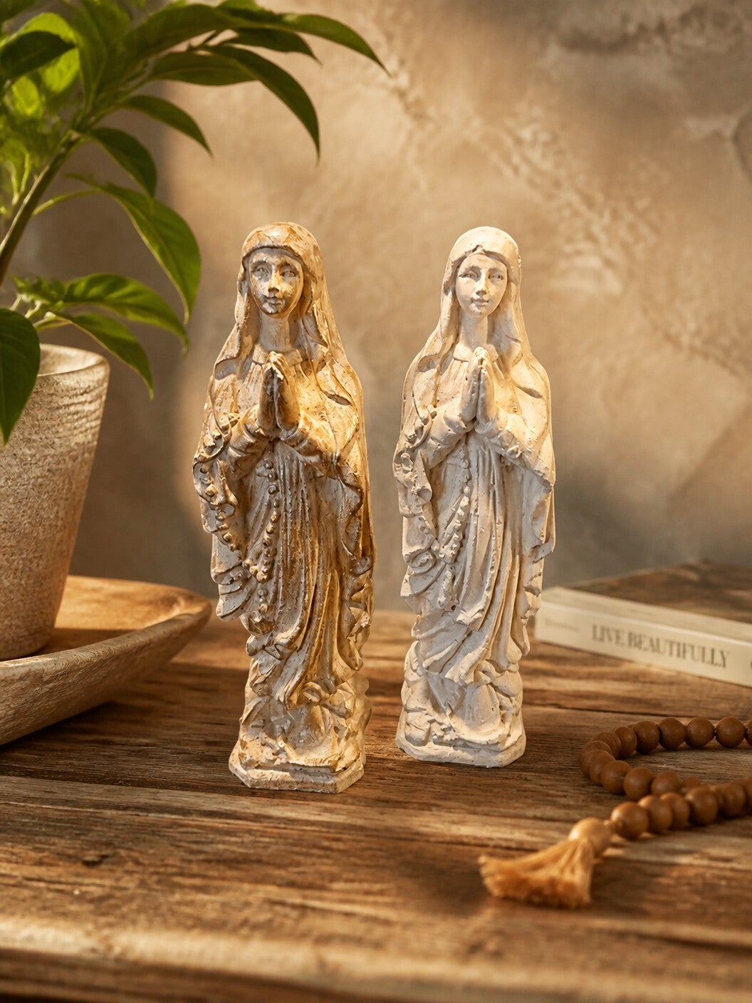 Gips Madonna figur