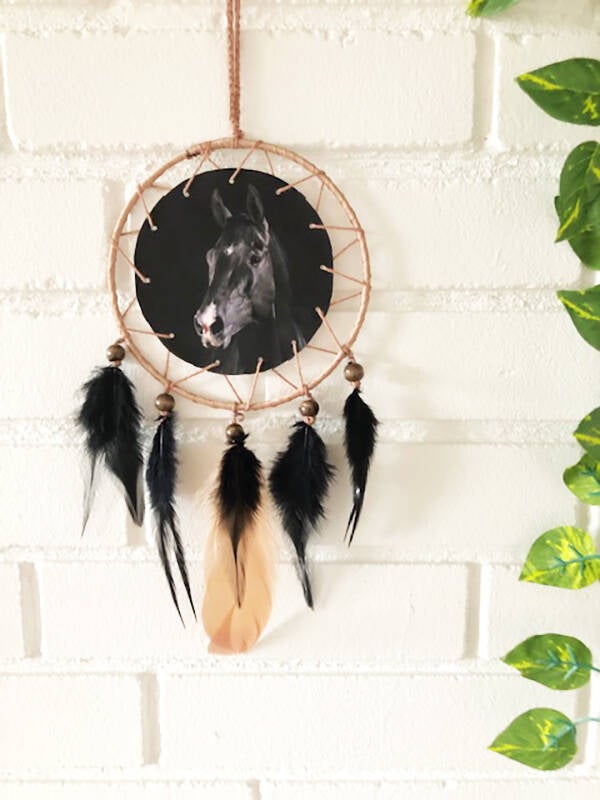 Mandala drømmefanger med hest