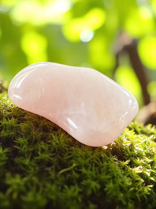 Slebet rosenkvarts sten