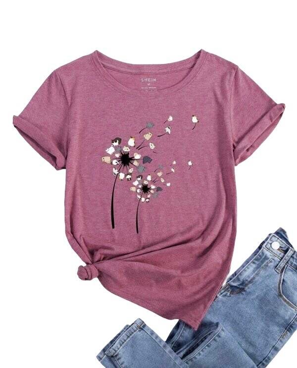 Rosa/pink t-shirt med print