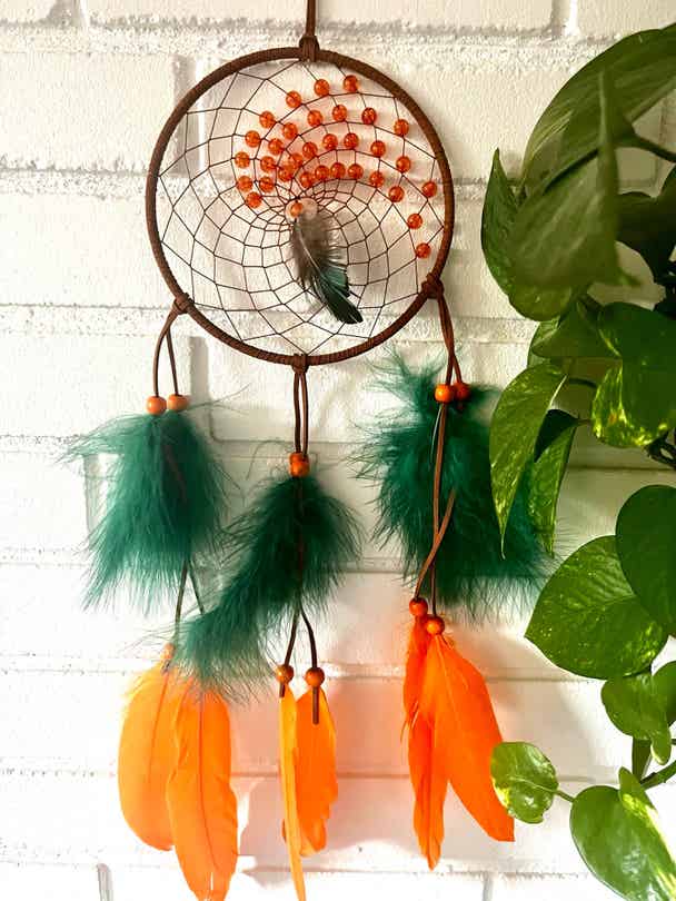 Orange og grøn drømmefanger