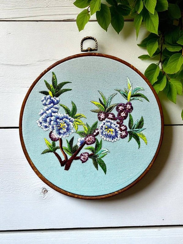 Rundt broderi - japansk inspireret