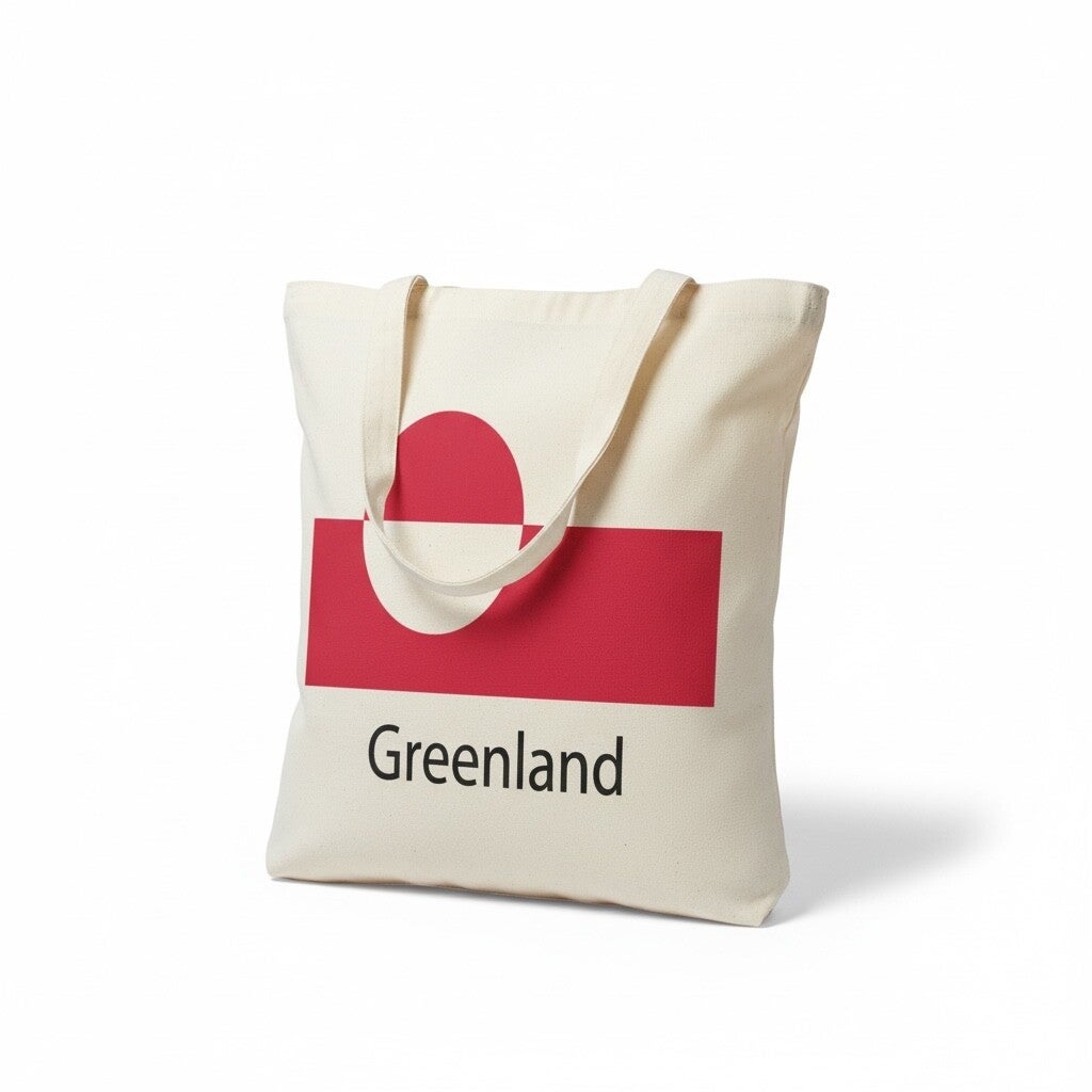 Totebag med det Grønlandske flag