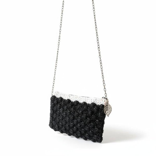 Sort glimmer boble selskabstaske