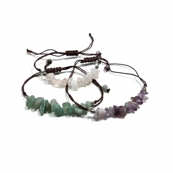 Armbånd med ægte halvædelsten