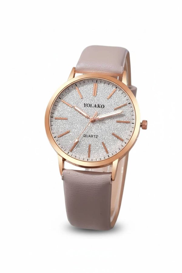 Elegant ur til kvinder med glitter i urskiven