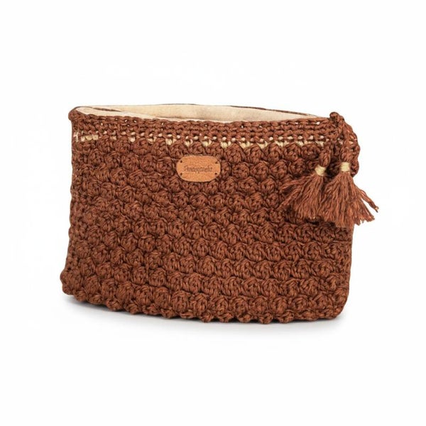 Håndlavet hæklet boble kosmetikpung