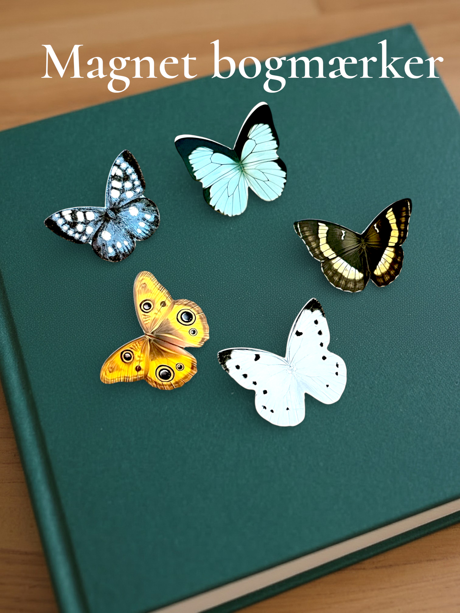 Magnet bogmærke - sommerfugle