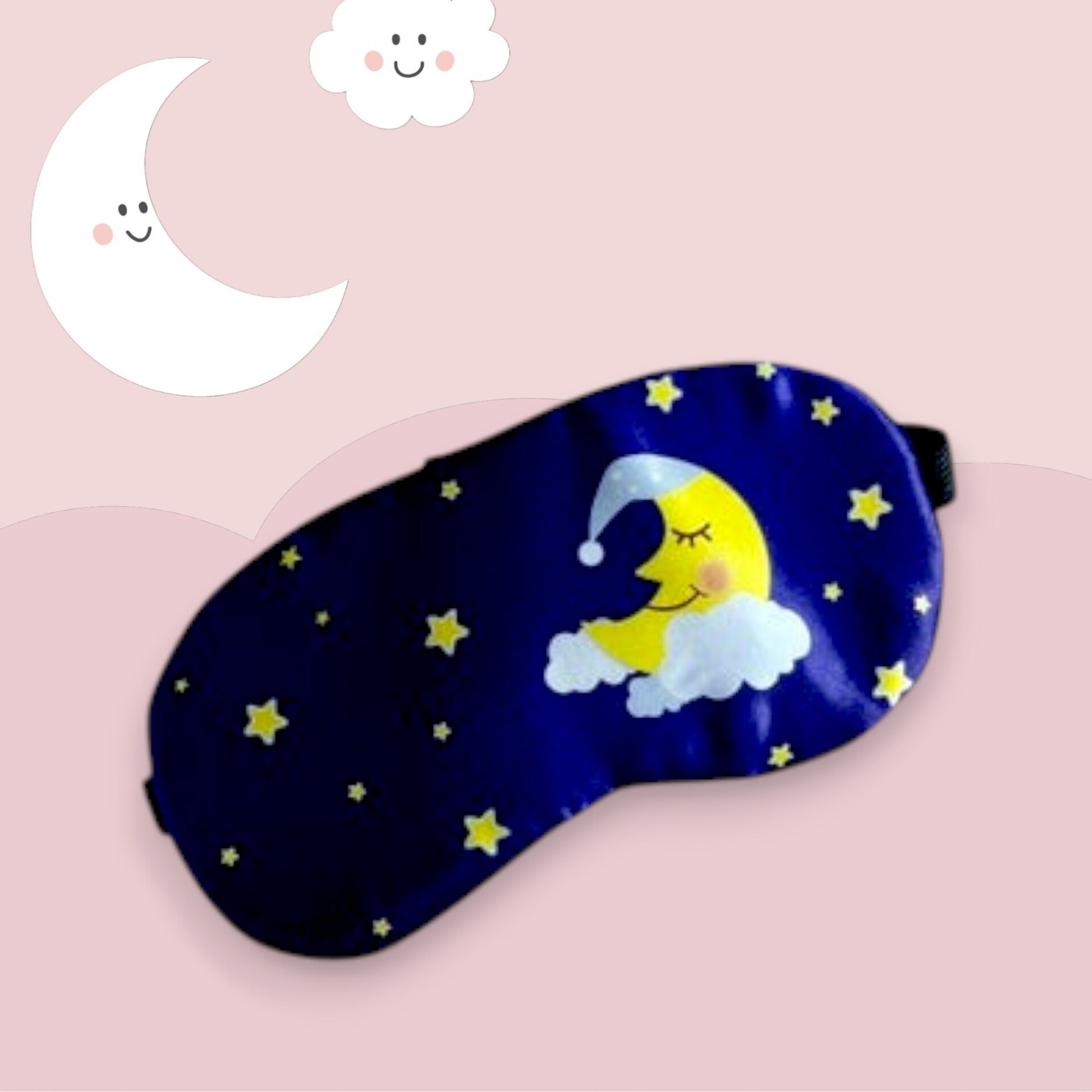 Sovemaske med måne og stjerner