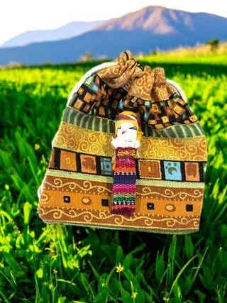 Sød bekymringsdukke i stofpose