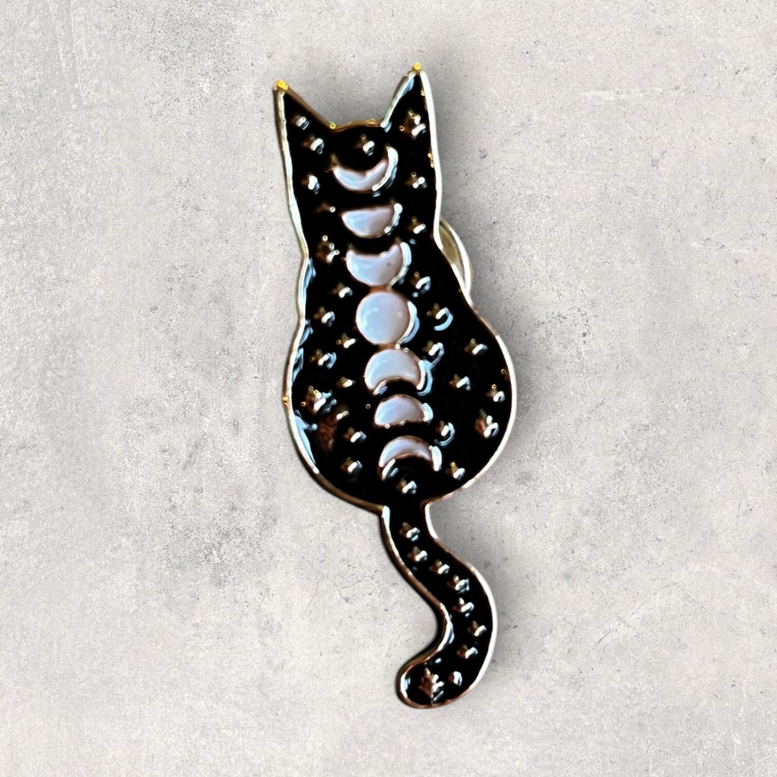 Pin - Kat med månefaser