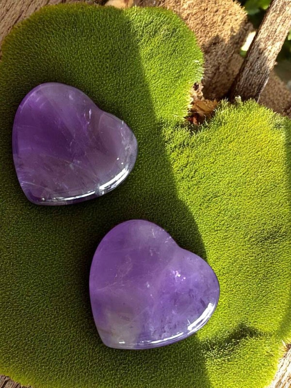 Ametyst hjerte amulet