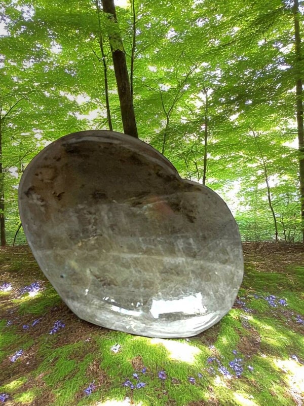 Labradolit hjerte amulet