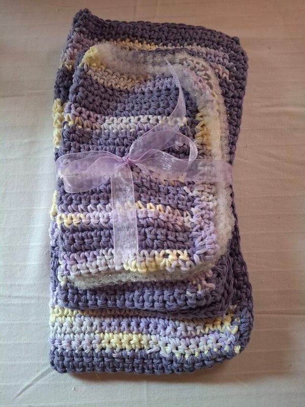 Lavender and Yellow Kitchen set