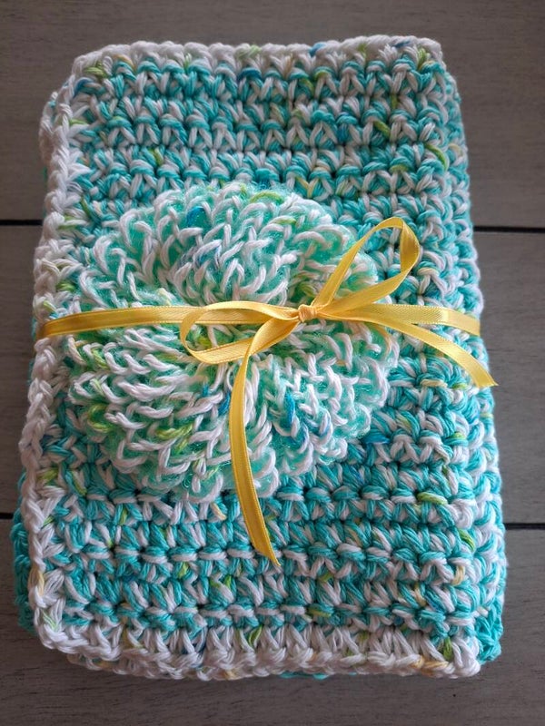 Extra Large Turquoise and White Kitchen Set