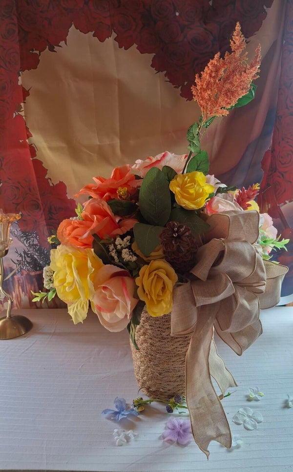#39 Peace Rose basket Large