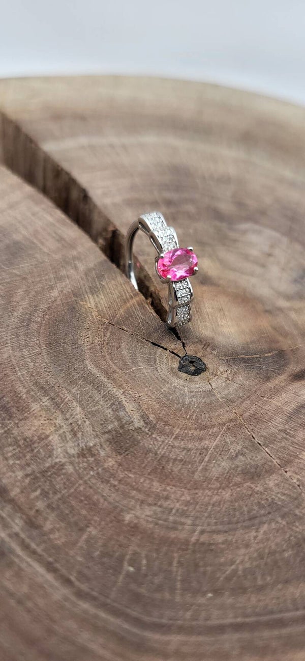 Silberring mit Pink Turmalin