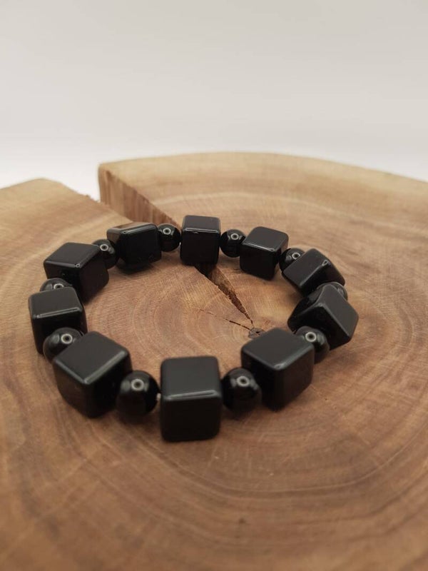 Obsidian-Armband