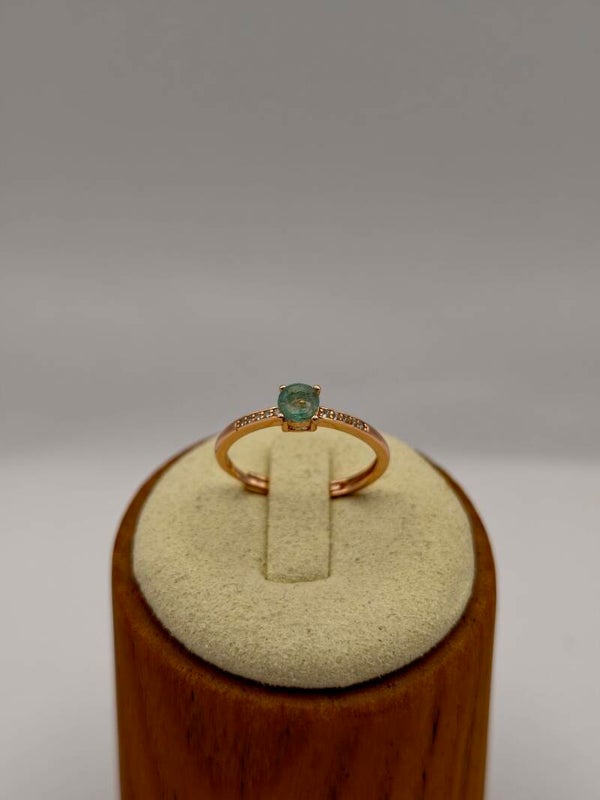 Eleganter Smaragd-Ring aus 925 Sterling Silber
