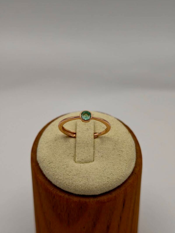 Eleganter Smaragd-Ring aus 925 Sterling Silber