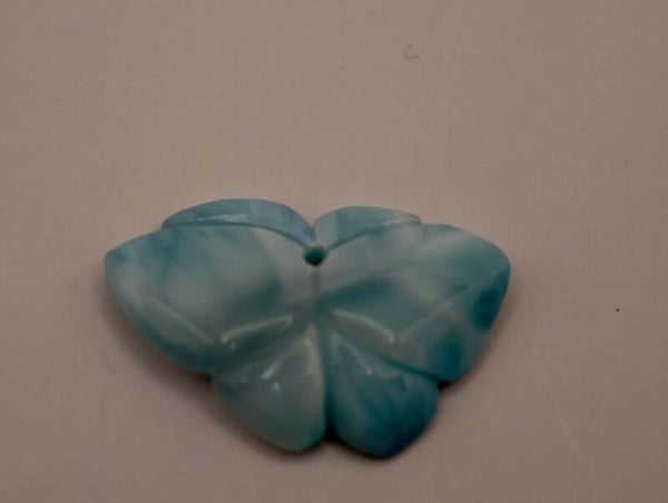 Larimar-Anhänger in Blütenform – Dominikanische Republik