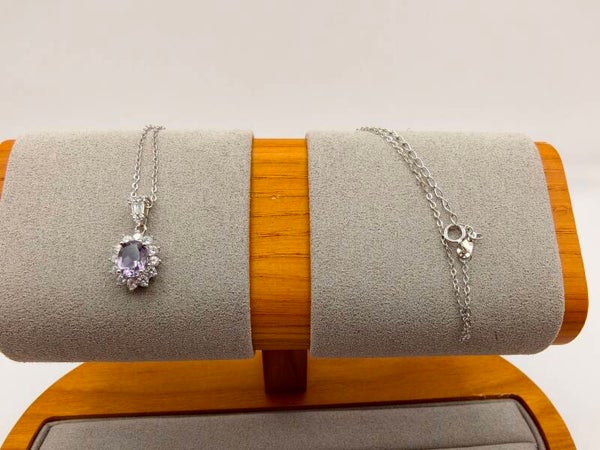 Elegante Amethyst-Kette aus Silber