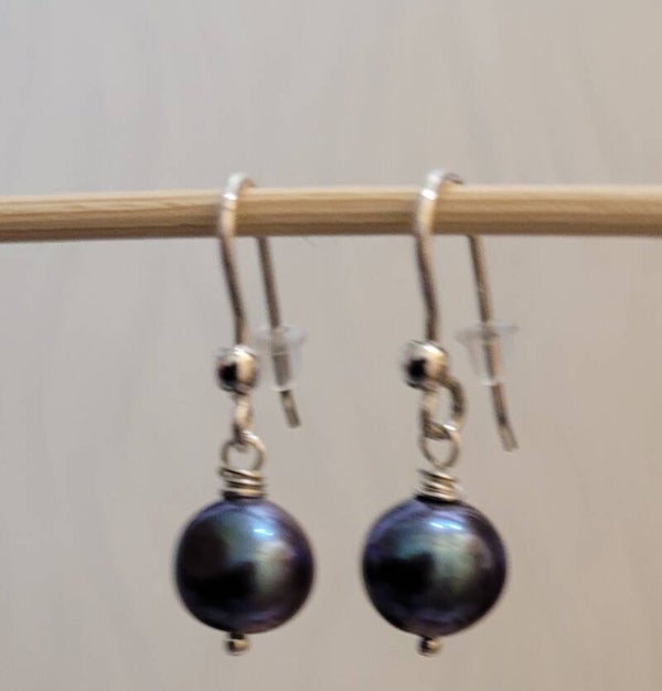 Boucles d'oreilles en Argent et véritables perles naturelles