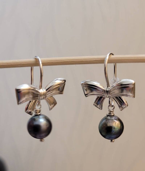 Boucles d'oreilles en Argent et véritables perles naturelles
