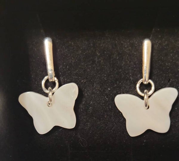 Boucles d'oreilles en Argent et veritable nacre