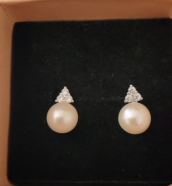 Boucles d'oreilles en Argent véritables perles naturelles