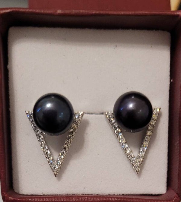 Boucles d'oreilles en Argent et véritables perles naturelles