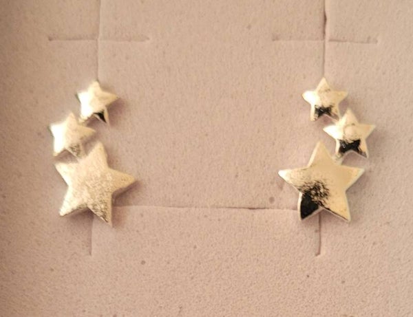 Boucles d'oreilles en Argent motifs étoiles