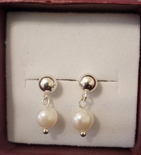 Boucles d'oreilles en Argent et véritables perles naturelles
