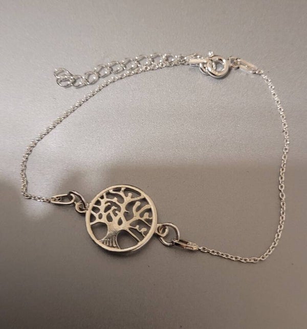 Bracelet 21cm arbre de vie en argent