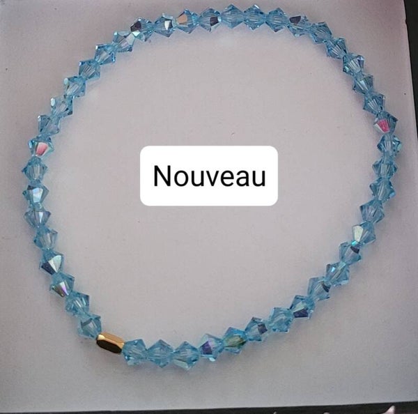 Bracelet extensible purecrystal aquamarine