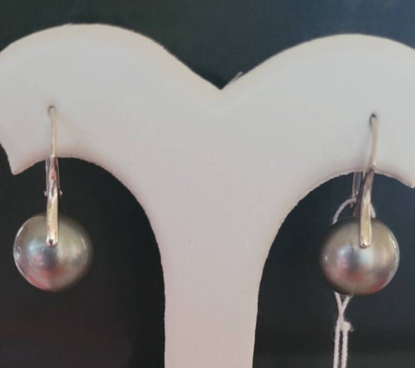 Boucles d'oreilles en Argent perles de tahiti
