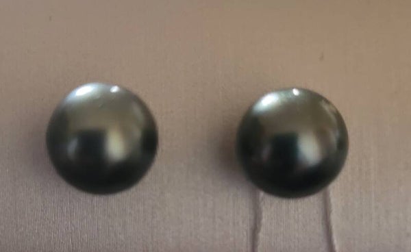 Boucles d'oreilles en Argent perles de tahiti