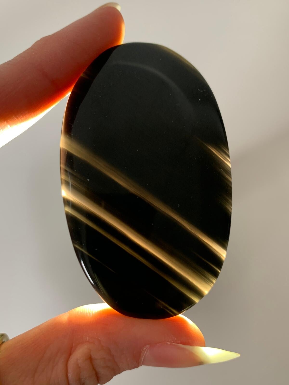 Lace obsidiaan palmsteen